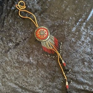 Make me an offer!! Willing to negotiate  Native American Leather Beaded Bolo
